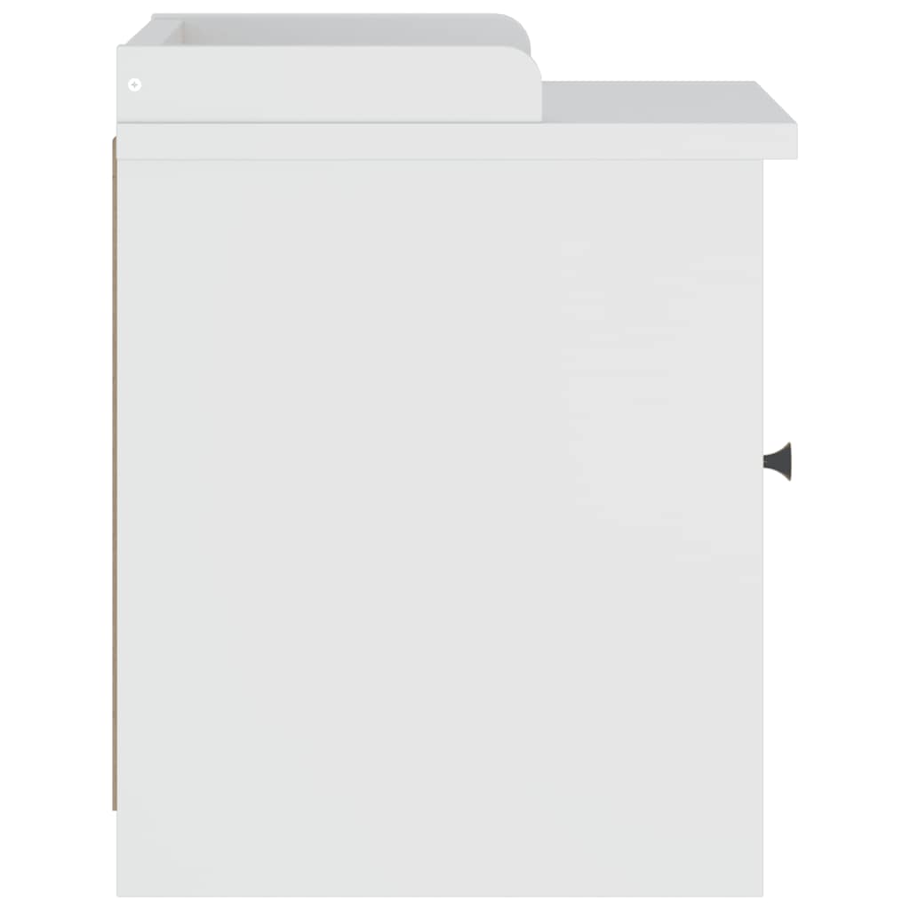 Sittebenk Gangbenk SANDNES Hvit 45x40x50 cm heltre furu