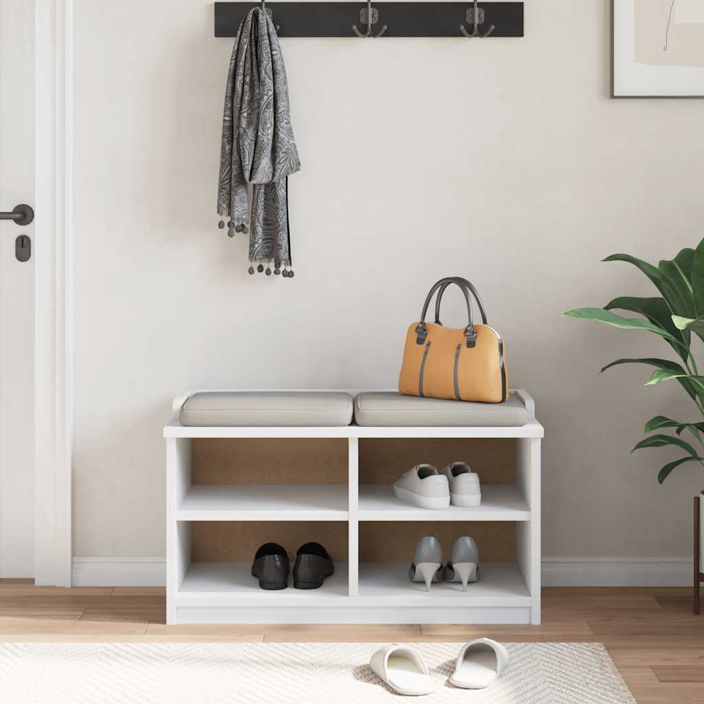 Sittebenk Gangbenk SANDNES Hvit 87x40x50 cm heltre furu