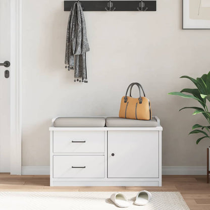 Sittebenk Gangbenk SANDNES Hvit 87x40x50 cm heltre furu