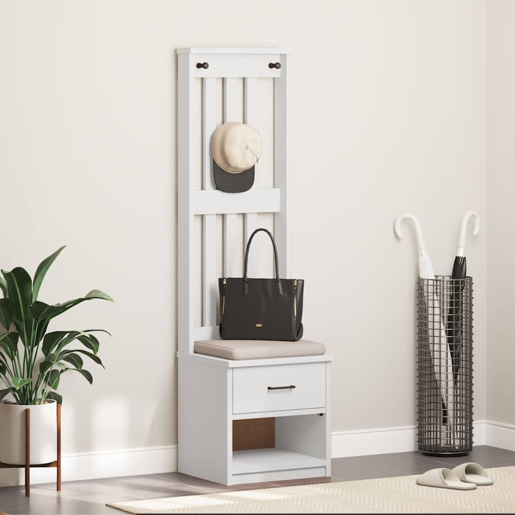 Hallmøbel Halltre SANDENS Hvit 45x40x159,5 cm heltre furu