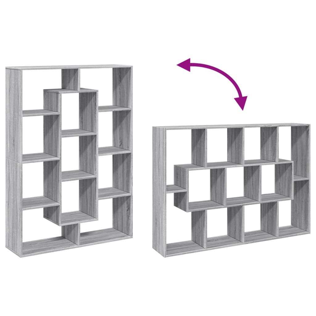 Bokhylle Sonoma Grå 102x29x143 cm