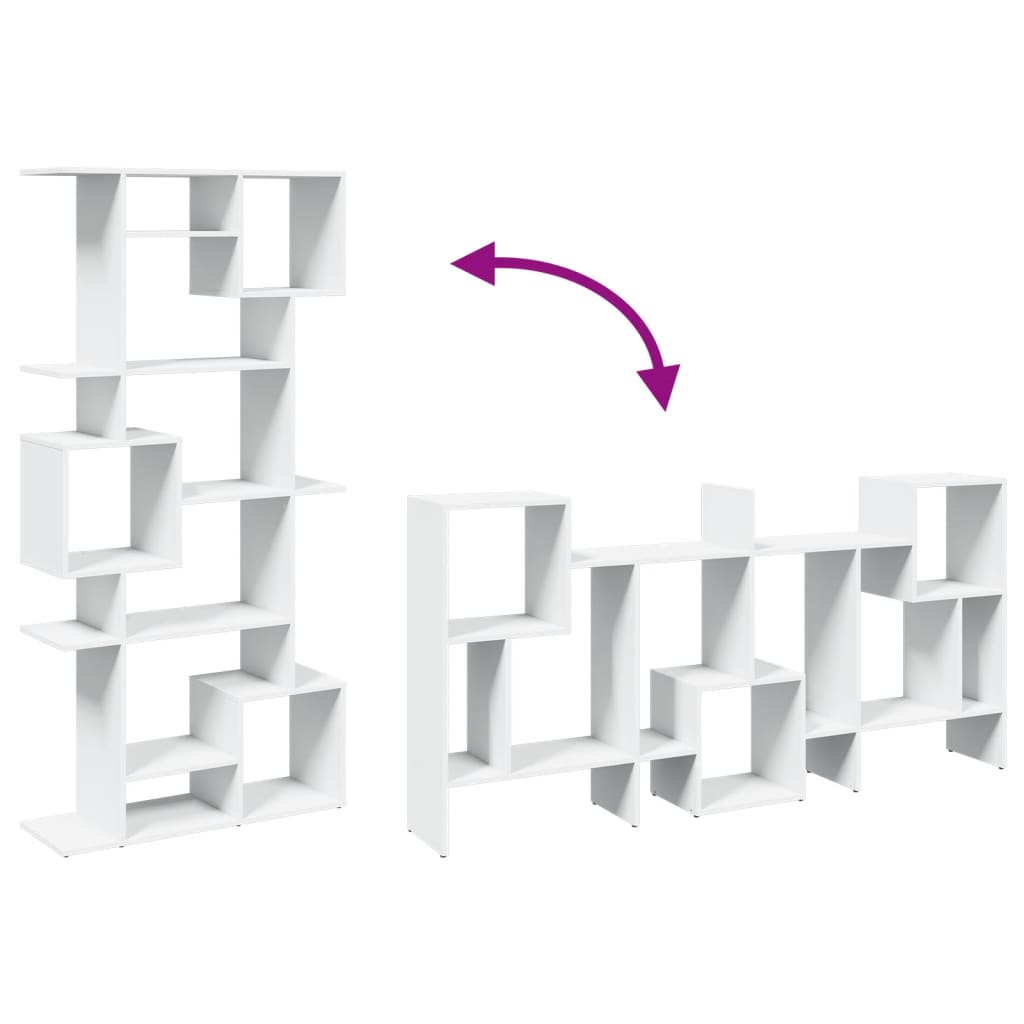 Bokhylle Hvit 92x29x188 cm