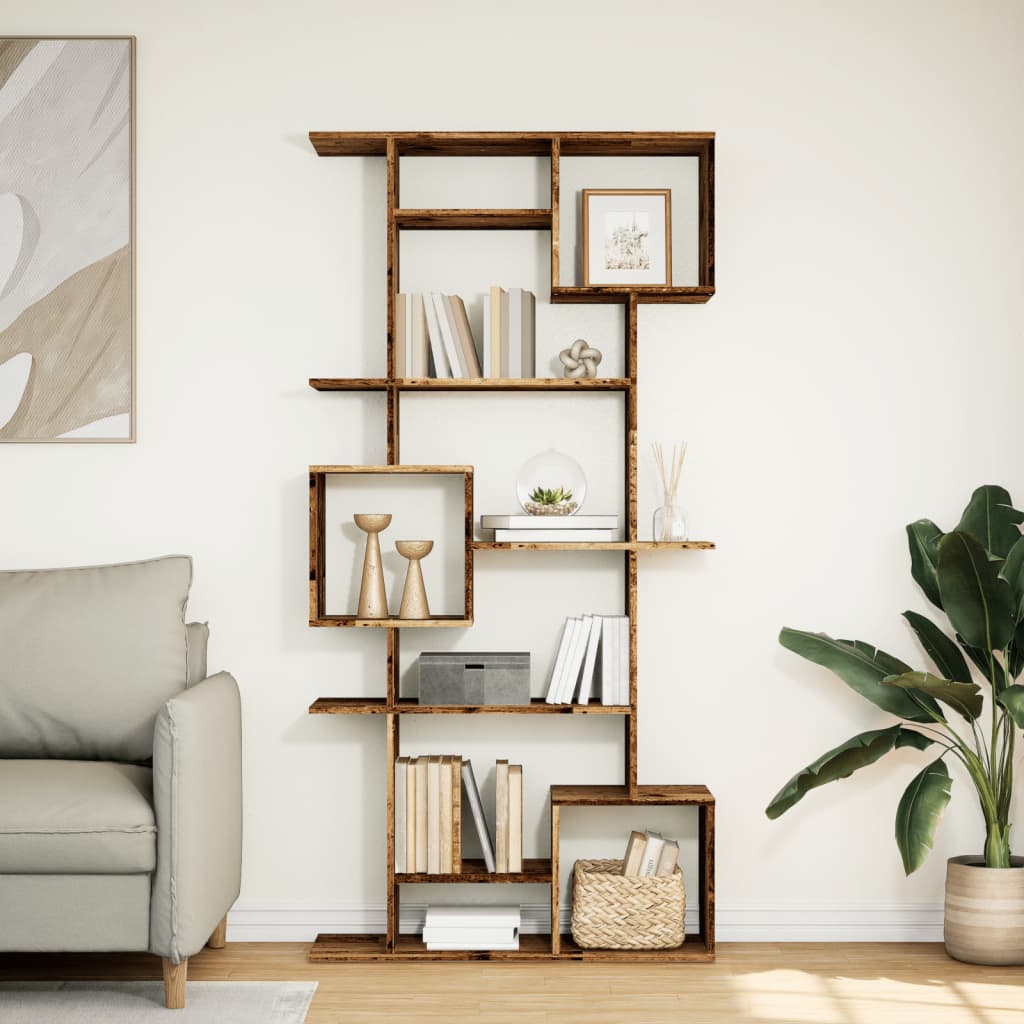 Bokhylle Gammelt Tre 92x29x188 cm