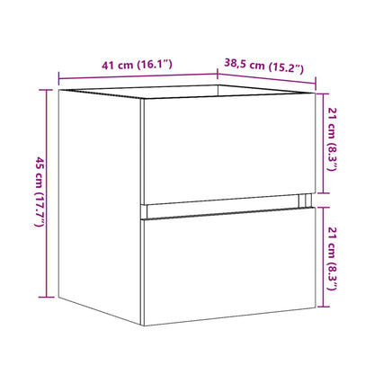 Baderomsservantskap sonoma eik 41x38,5x45 cm konstruert tre