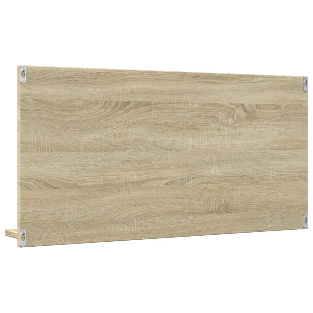 Baderomshylle med speil sonoma eik 90x11x45 cm konstruert tre