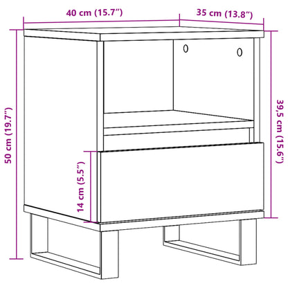 Nattbord Sengbord artisan eik 40x35x50 cm konstruert tre