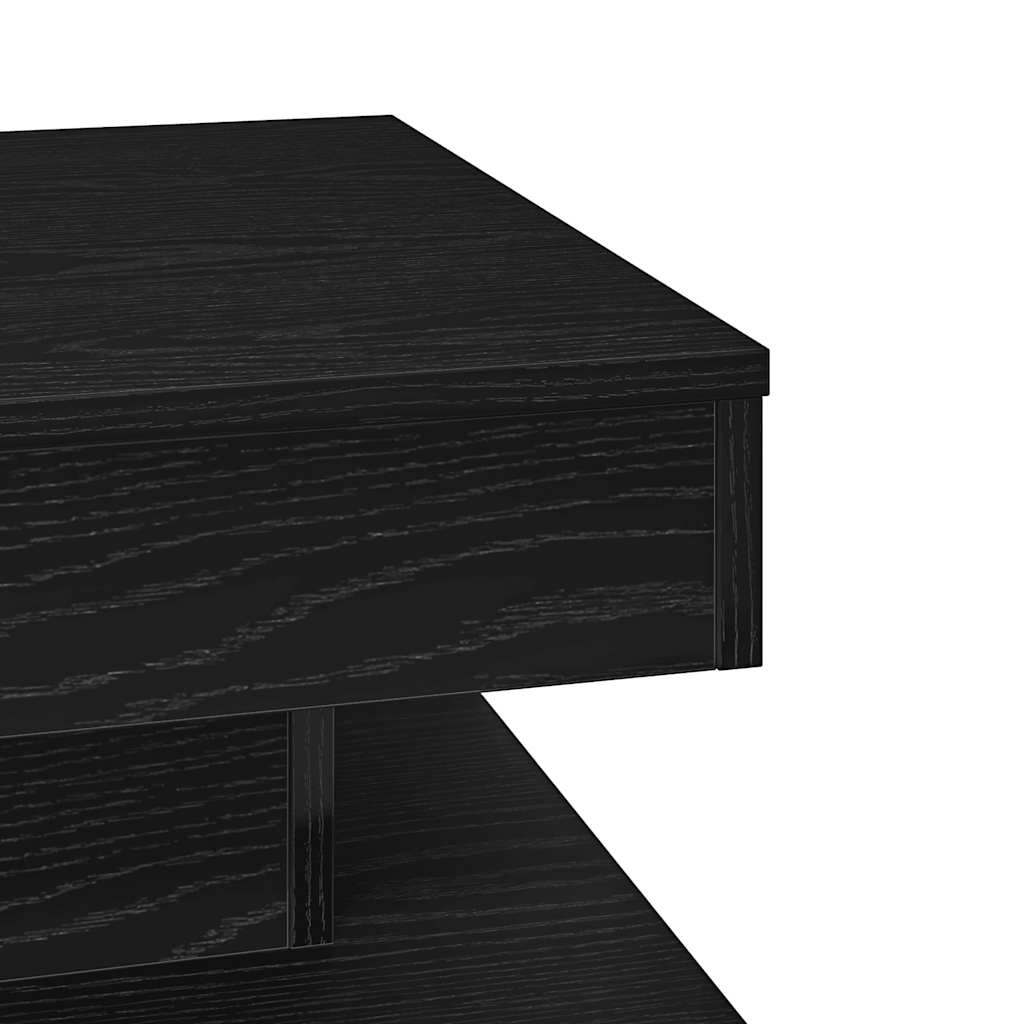 Salongbord Sofabord Svart 360-graders roterbart 50x50x34,5 cm