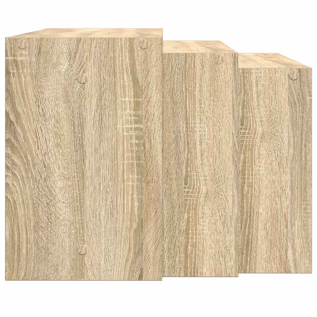 Salongbord Sofabord Sonoma Eik 3 stk