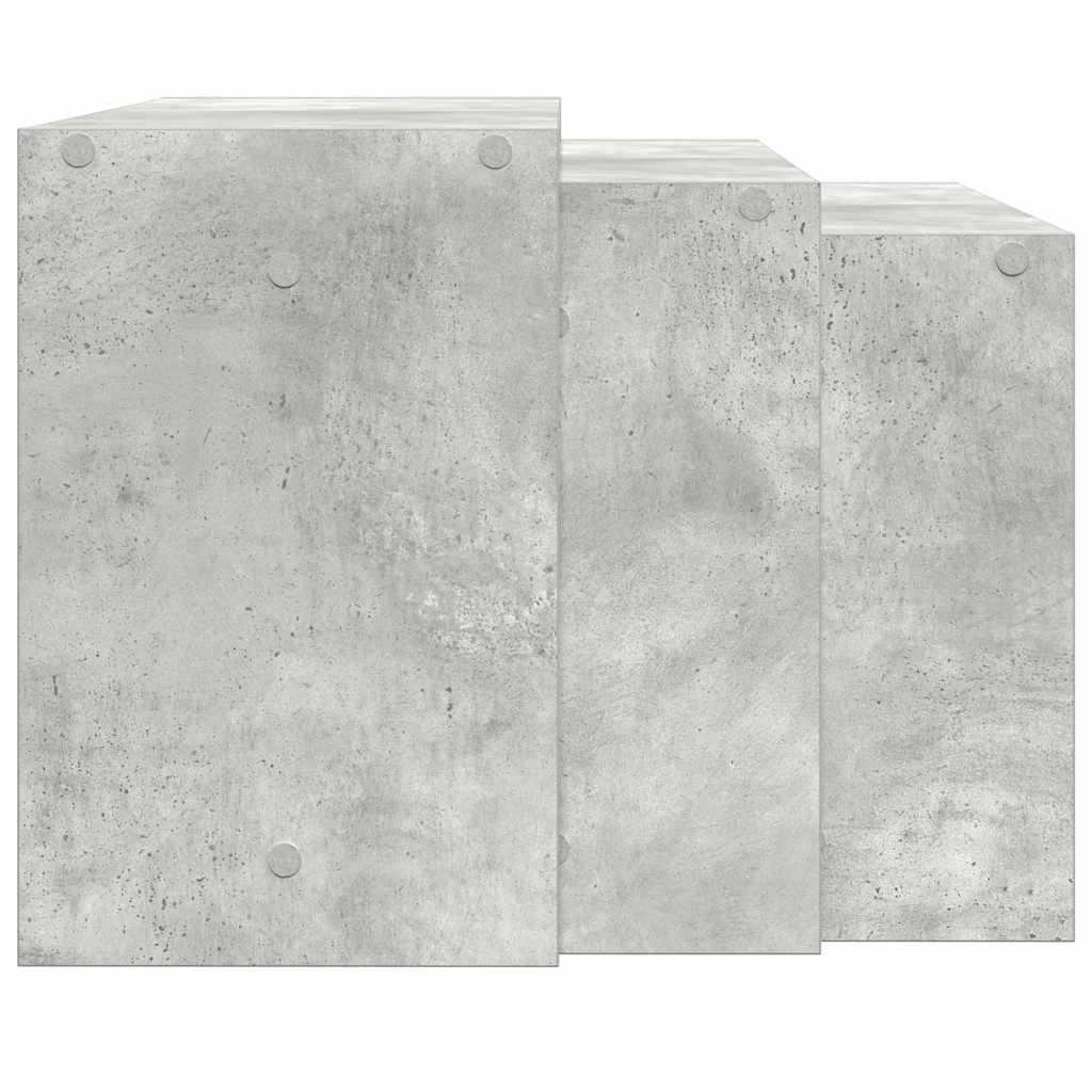 Salongbord Sofabord Betonggrå 3 stk