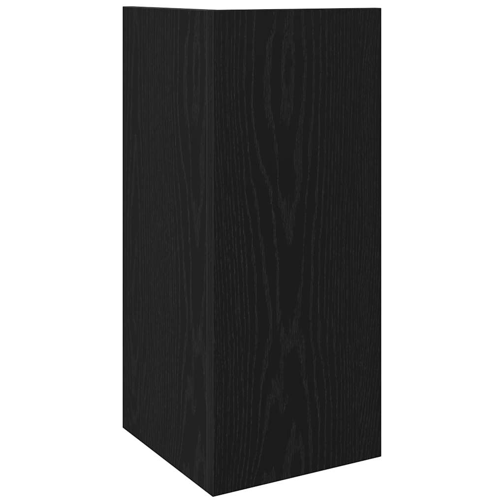 Sidebord 2 stk med hylle svart 25,5x27x60 cm