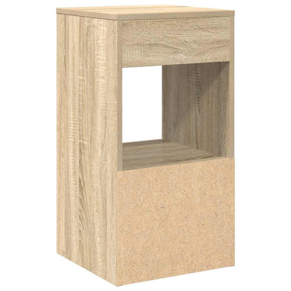 Nattbord med skuff 2 stk sonoma eik 35x34x66,5 cm