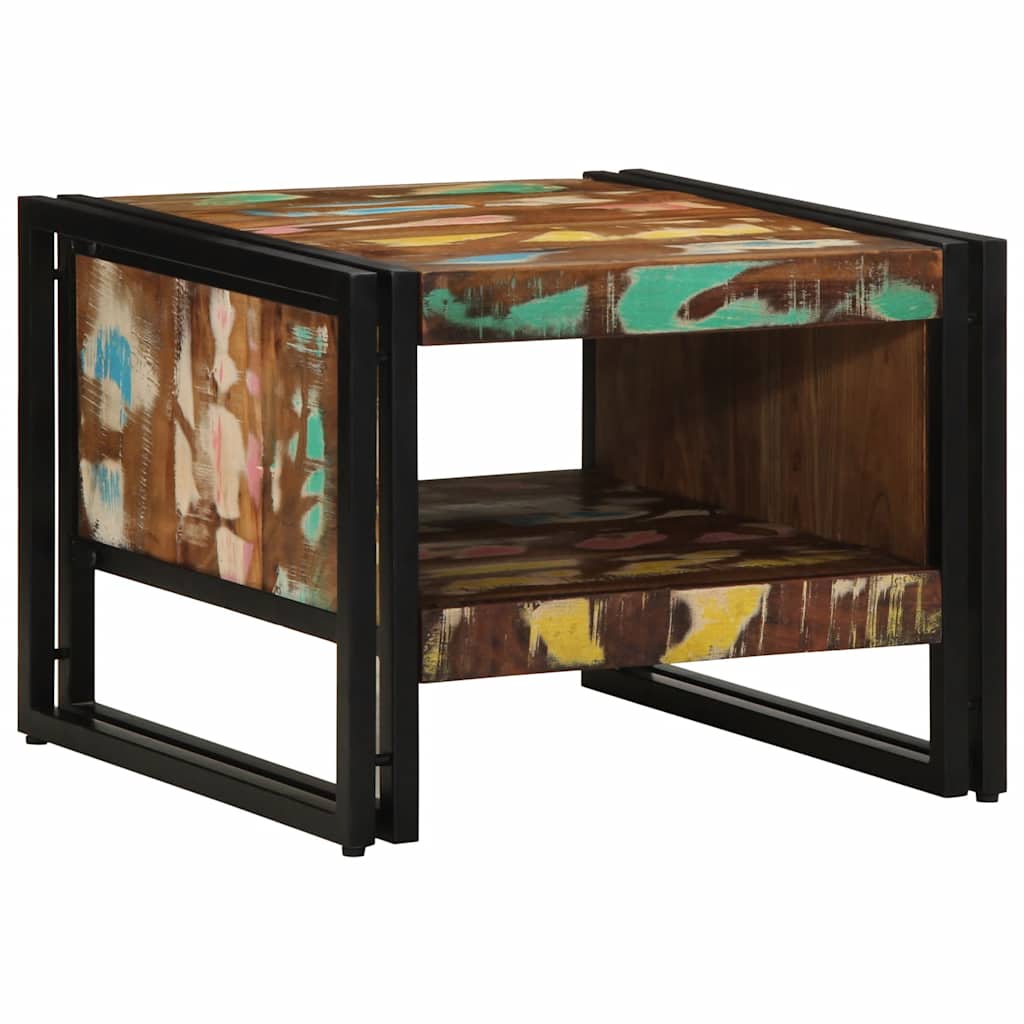 Salongbord Sofabord Tre Gjenvunnet Heltre flerfarget 50x50x38 cm