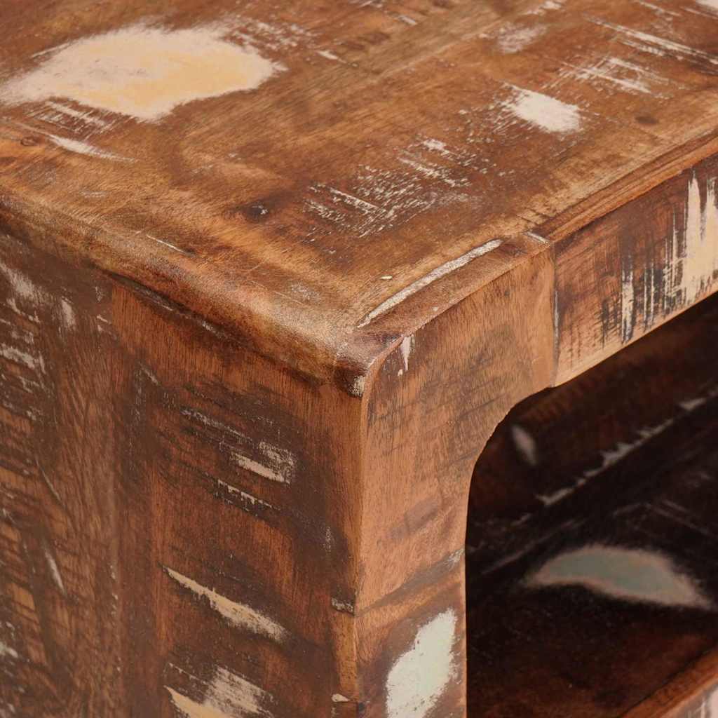 Sidebord Tre Flerfarget 40 x 32 x 46 cm gjenvunnet heltre