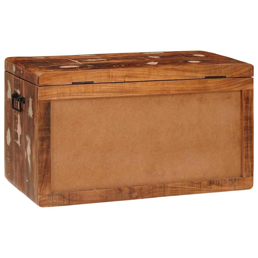 Oppbevaringskiste med lagring med lås Flerfarget gjenvunnet heltre