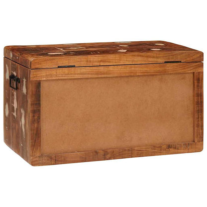 Oppbevaringskiste med lagring med lås Flerfarget gjenvunnet heltre