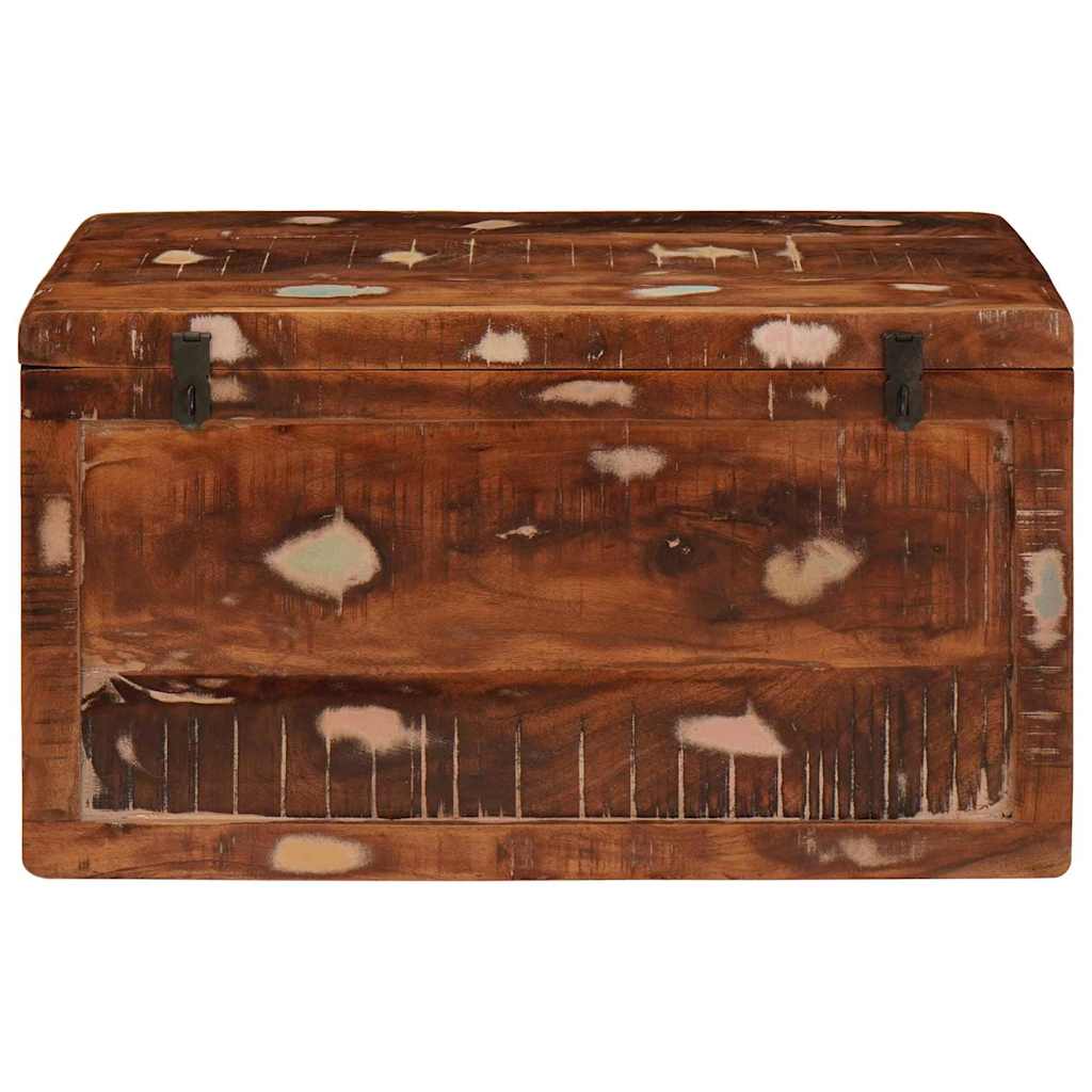 Oppbevaringskiste med lagring med lås Flerfarget gjenvunnet heltre