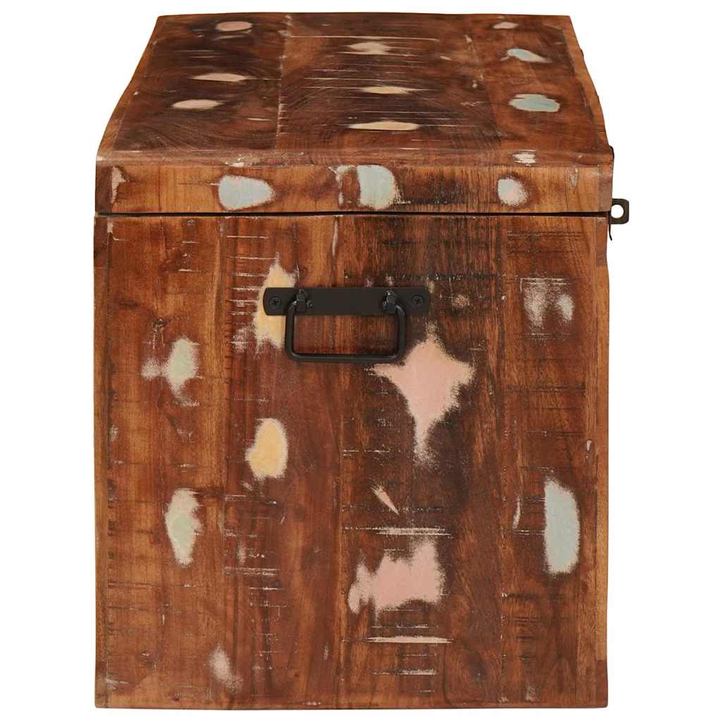 Oppbevaringskiste med lagring med lås Flerfarget gjenvunnet heltre