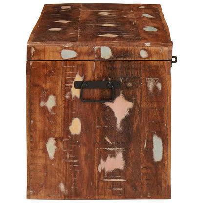 Oppbevaringskiste med lagring med lås Flerfarget gjenvunnet heltre