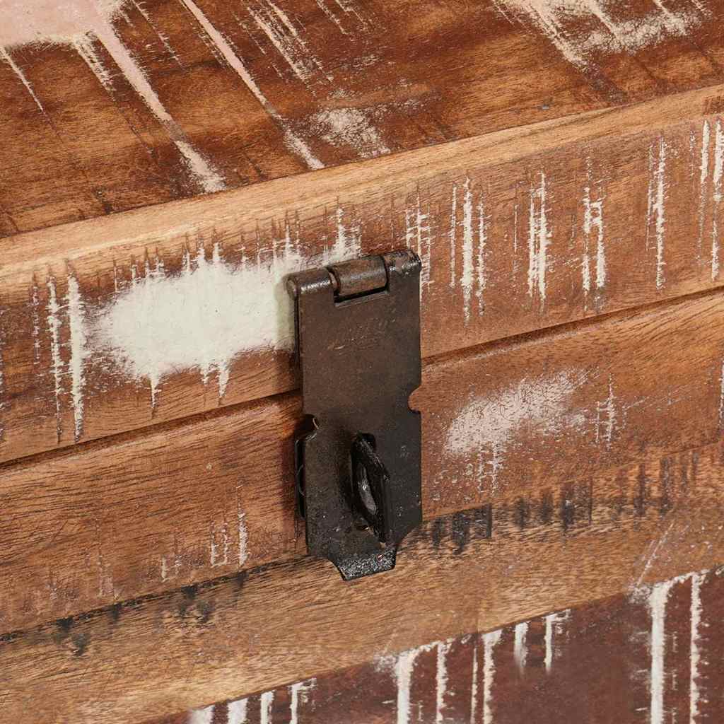 Oppbevaringskiste med lagring med lås Flerfarget gjenvunnet heltre