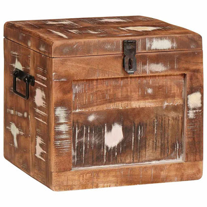 Oppbevaringskiste med lagring med lås Flerfarget gjenvunnet heltre