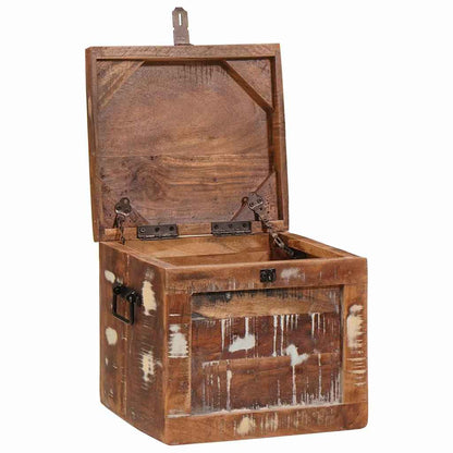 Oppbevaringskiste med lagring med lås Flerfarget gjenvunnet heltre