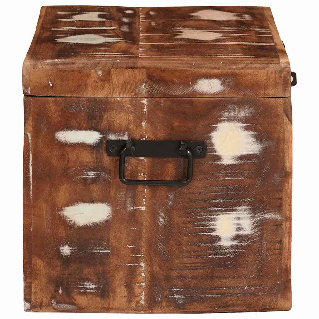 Oppbevaringskiste med lagring med lås Flerfarget gjenvunnet heltre