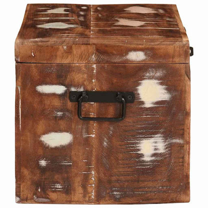 Oppbevaringskiste med lagring med lås Flerfarget gjenvunnet heltre