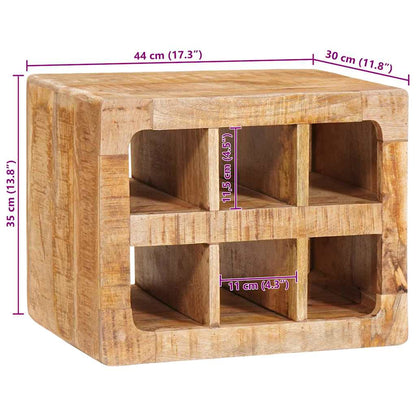 Vinstativ Vinhylle Veggmontert Brun 44 x 30 x 35 cm heltre mango