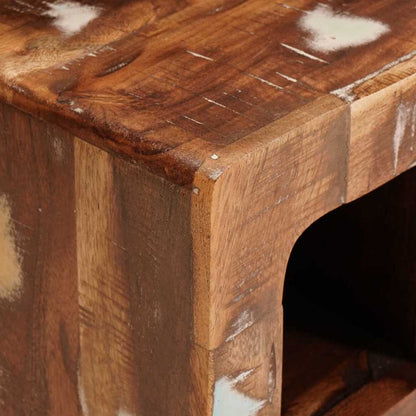 Vinstativ Vinhylle Veggmontert Brun 44 x 30 x 35 cm Solid gjenvunnet tre