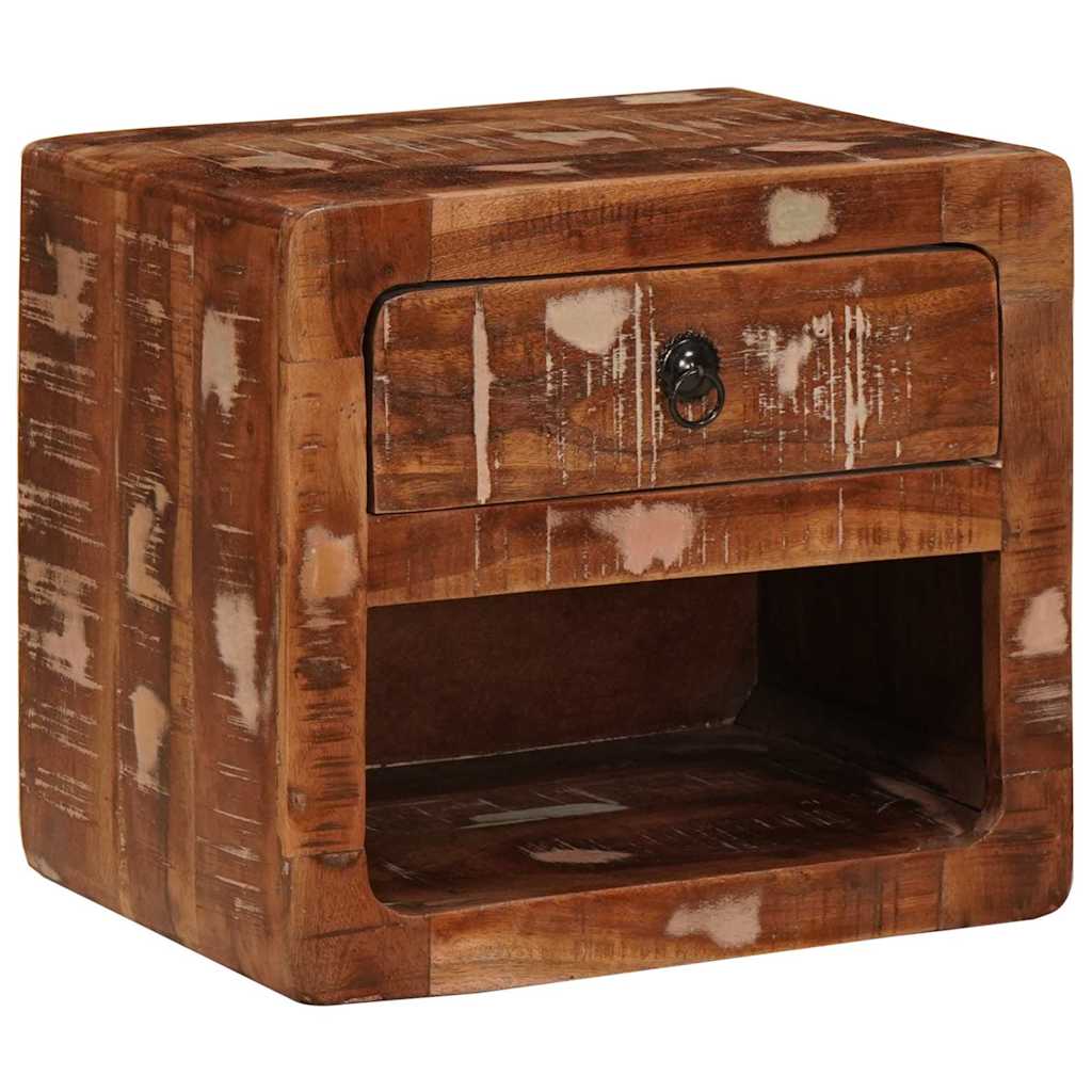 Nattbord Sengbord Tre Vegghengt Flerfarget 40 x 30 x 36 cm gjenvunnet heltre