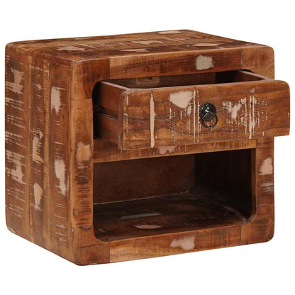 Nattbord Sengbord Tre Vegghengt Flerfarget 40 x 30 x 36 cm gjenvunnet heltre