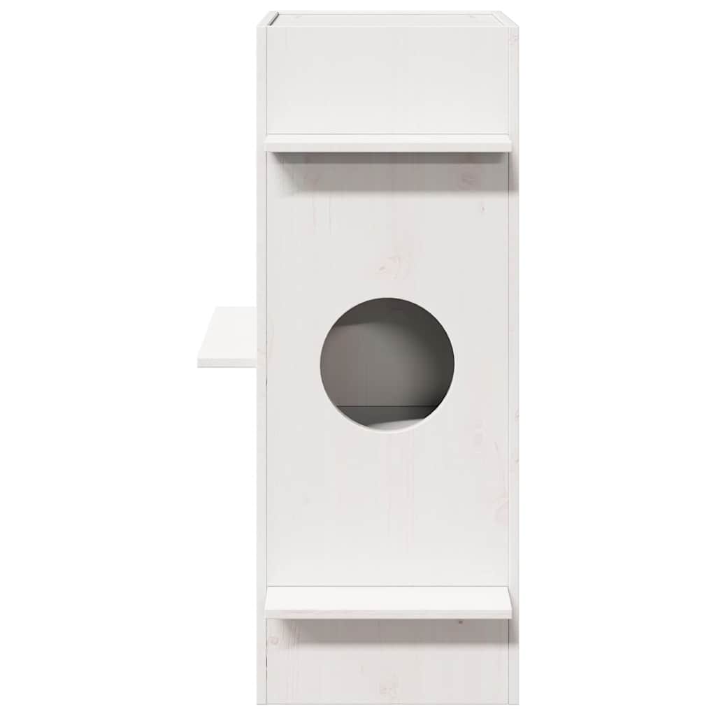 Kattemøbel Kattehus Hvit 43x43x90 cm heltre furu