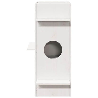 Kattemøbel Kattehus Hvit 43x43x90 cm heltre furu