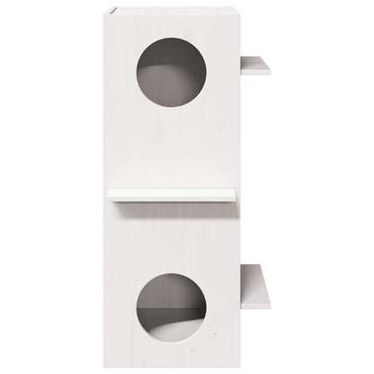 Kattemøbel Kattehus Hvit 43x43x90 cm heltre furu