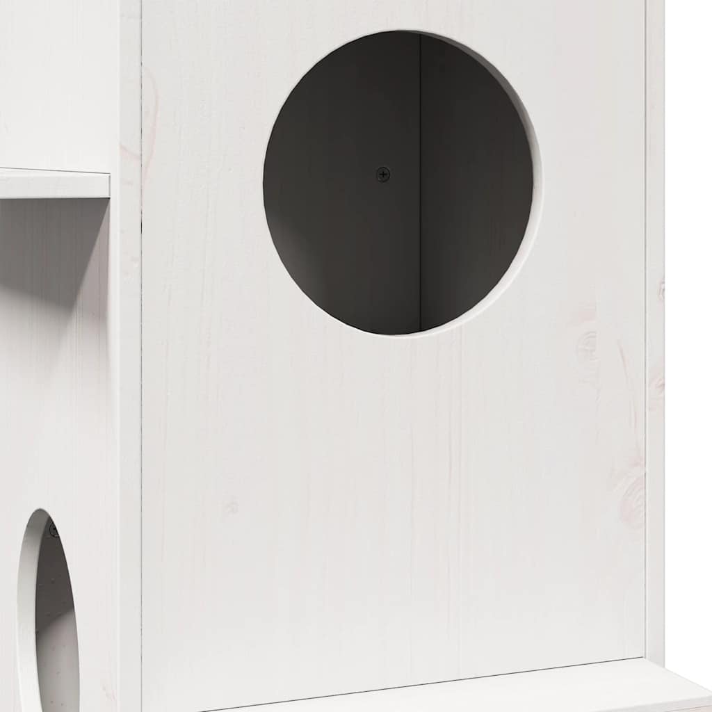 Kattemøbel Kattehus Hvit 43x43x90 cm heltre furu