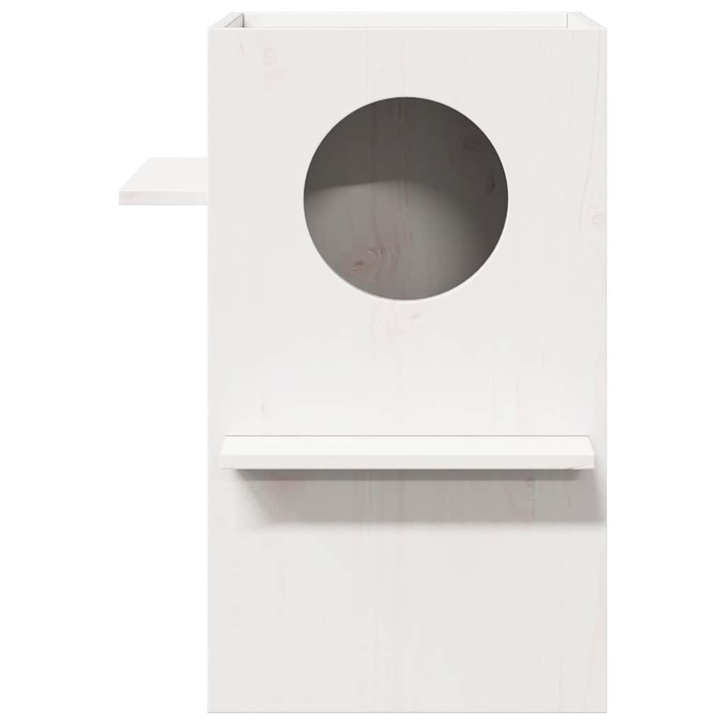 Kattemøbel Kattehus Hvit 43x43x60 cm heltre furu