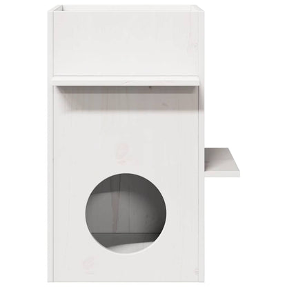 Kattemøbel Kattehus Hvit 43x43x60 cm heltre furu