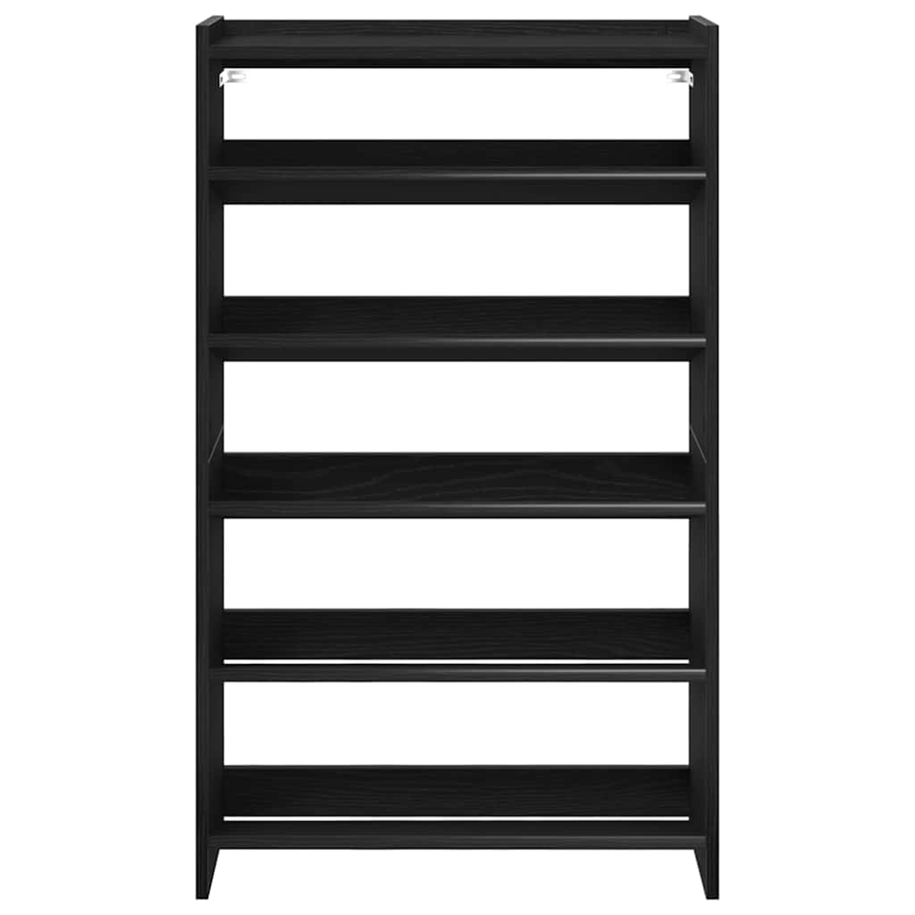 Skoskap Skohylle Skobenk Svart 60x25x100 cm