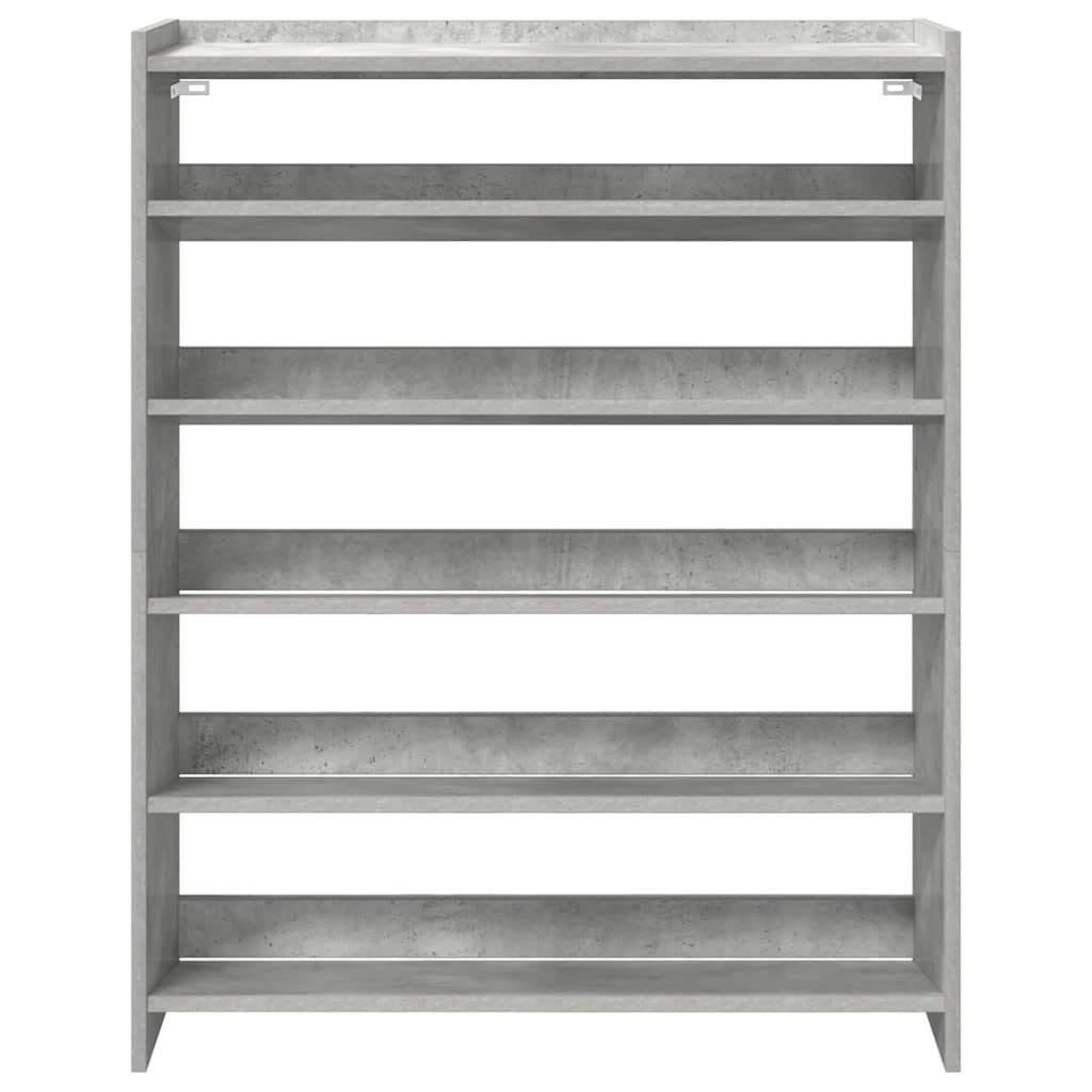 Skoskap Skohylle Skobenk Betonggrå 80x25x100 cm