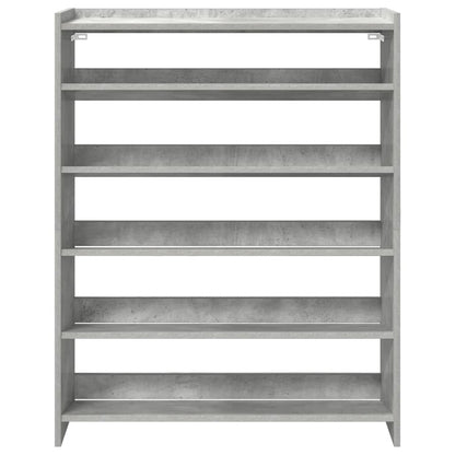 Skoskap Skohylle Skobenk Betonggrå 80x25x100 cm