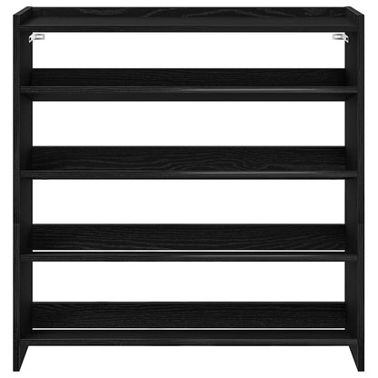 Skoskap Skohylle Skobenk Svart 80x25x81 cm