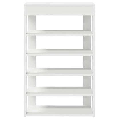 Skoskap Skohylle Skobenk Hvit 60x30x98 cm