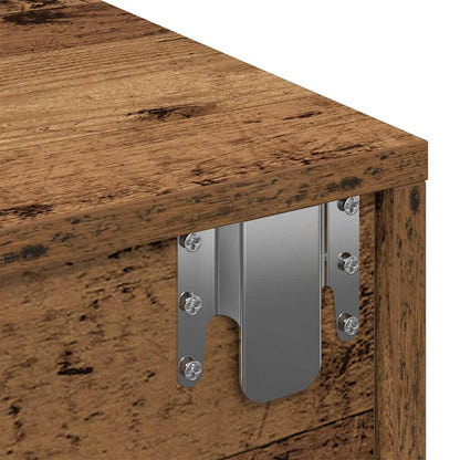 Vegghylle Gammelt Tre med skuffer 80x33x17 cm