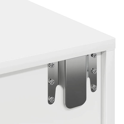 Vegghylle Hvit med skuffer 100x36x19 cm