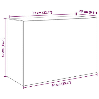 Baderomsskap hvit 60x25x40 cm konstruert tre