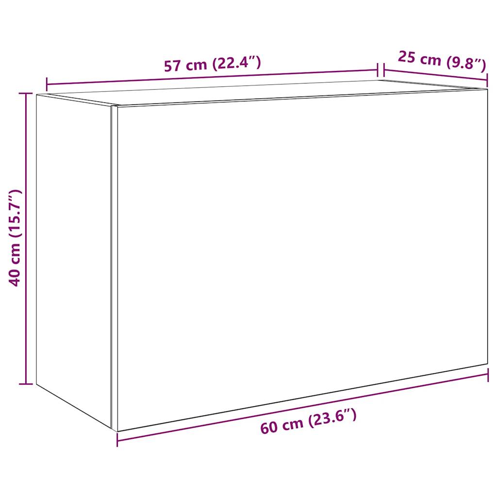 Baderomsskap betonggrå 60x25x40 cm konstruert tre