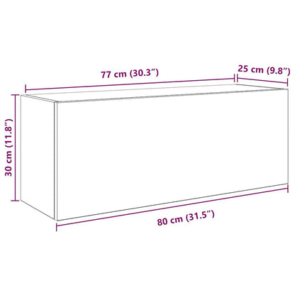 Baderomsskap gammelt tre 80x25x30 cm konstruert tre