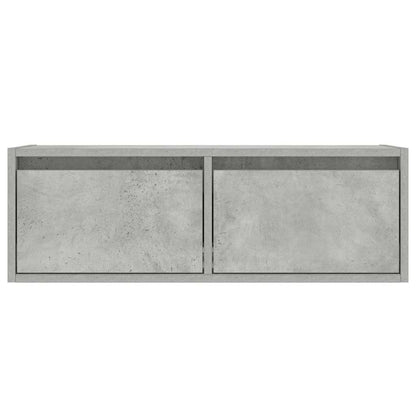 TV-Møbel Betonggrå Tv-benk med LED-lys 75x35,5x25 cm