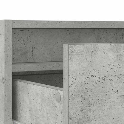 TV-Møbel Betonggrå Tv-benk med LED-lys 75x35,5x25 cm