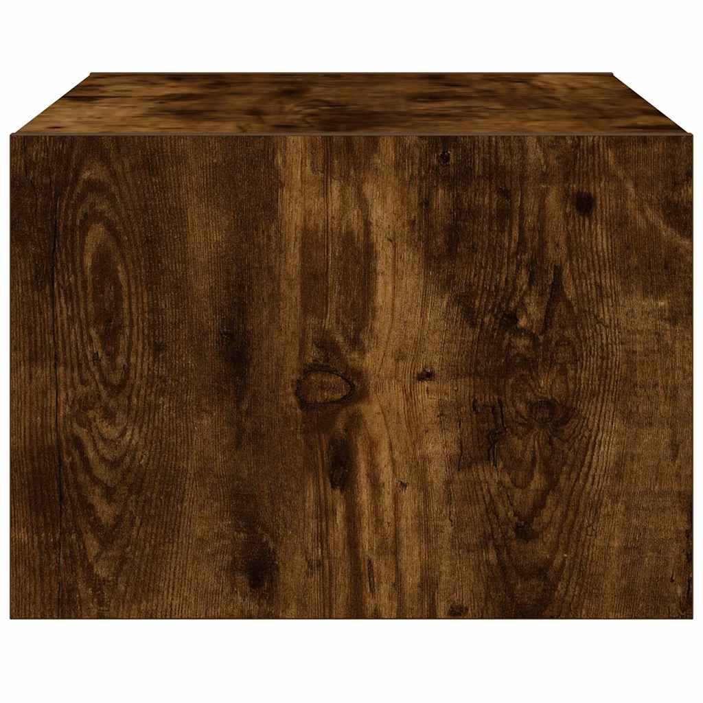 TV-Møbel Røkt EikTV-benk med LED-lys 75x35,5x25 cm